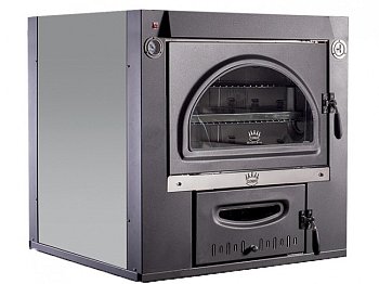 Forno a legna a fuoco indiretto da incasso Clementi Super Master nero