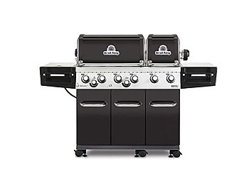 Barbecue a gas Broil King Regal XL 690 Nero con 6 bruciatori girarrosto manopole LED