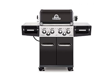 Barbecue a gas Broil King Regal 490 Nero con 4 bruciatori e kit girarrosto elettrico