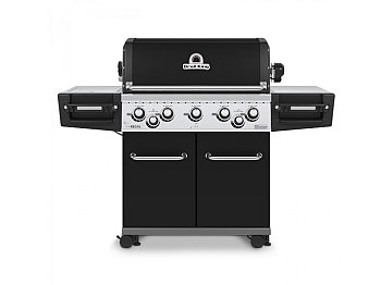 Barbecue a gas Broil King Regal 590 Nero con 5 bruciatori girarrosto manopole LED