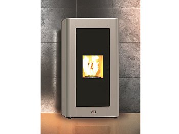 Termo stufa a pellet Rock Anselmo Cola 18,5 Kw perla riscaldamento acqua