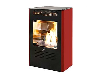 Stufa a bioetanolo Ruby biostufa 3000W riscaldamento 90mc colore bordeaux