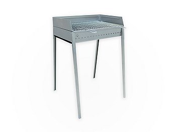 Barbecue a carbone Lisa Stromboli 60x40 portatile in acciaio inox