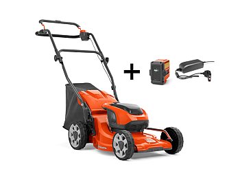 Raserba Husqvarna a batteria LC 137i con batteria 36V 4.0Ah e carica taglio 37,5cm