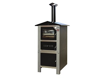 Forno Tafer da esterno modello Geos 80 a legna con carrello colore Grigio 47x81cm