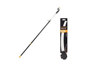 Svettatoio Fiskars UPX86 con asta telescopica allungabile da 2,4 a 4 metri e seghetto da 80cm