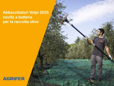 Abbacchiatori Volpi 2025: le novità elettriche a batteria per una raccolta più veloce ed efficiente