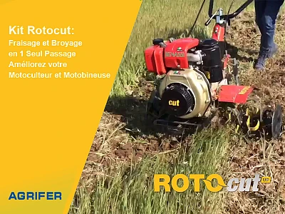 Kit Rotocut : Fraisage et Broyage en 1 Seul Passage | Améliorez votre Motoculteur et Motobineuse
