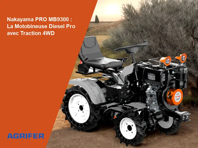 Nakayama PRO MB9300 : La Motobineuse Diesel Pro avec Traction 4WD