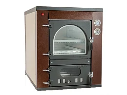 Clementi Forni Forno a legna a fuoco indiretto da incasso Clementi Master ramato