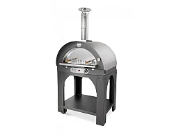 Clementi Forni Four à cuisson directe Pulcinella avec toit en acier inoxydable 60x60 gaz