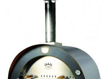 Clementi Forni Four familial à feu direct Toit en acier inoxydable 100x80