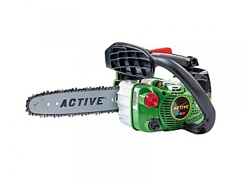 Active Active 28.28 tronçonneuse d'élagage professionnelle avec moteur à essence, guide-chaîne de 25 cm