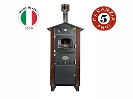 Rossofuoco Four d'extérieur Garden 65 brown Rossofuoco avec chariot intégré
