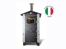 Rossofuoco Forno da esterno Garden 1500 silver Rossofuoco con carrello integrato