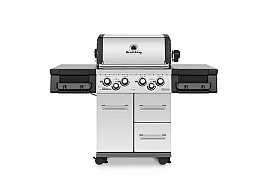 Broil King Barbecue a gas Broil King Imperial 490 Inox con 4 bruciatori e kit girarrosto elettrico