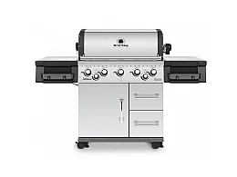 Broil King Barbecue à gaz Broil King Imperial 590 Inox avec 5 brûleurs et kit de rôtisserie électrique
