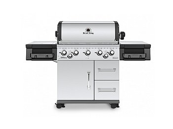 Broil King Barbecue à gaz Broil King Imperial 590 Inox avec 5 brûleurs et kit de rôtisserie électrique