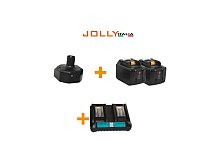 Jolly Italia JollyItalia kit d'alimentation pour V34 comb 2 batteries Lithium 18V 9Ah et charge