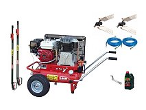Lisam Lisam Professional LM500/30 kit olivier 2 opérateurs Compresseur Honda 2 moissonneuses