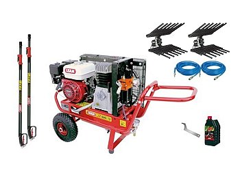 Lisam Lisam Hobby kit de récolte d'olives pour 2 opérateurs avec moteur-compresseur Honda 2 récolteurs