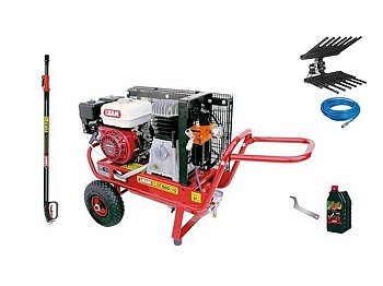 Lisam Kit de récolte d'olives pour 1 opérateur Lisam LM031 professional LM 500/10 motocompresseur avec moteur Honda GX 160