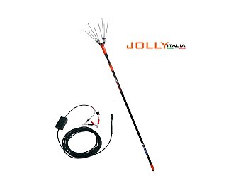 Jolly Italia Abbacchiatore a batteria V34 Jolly Italia con asta telescopica e cavo,  alimentazione da 12V