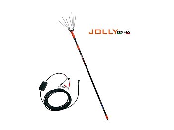 Jolly Italia Jolly Italia V34 abatteuse à batterie avec perche télescopique et câble, alimentation 12V
