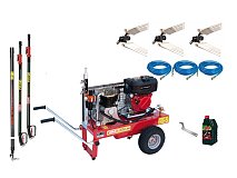 Lisam Kit de récolte d'olives Lisam pour 3 opérateurs avec compresseur diesel LM998 à démarrage électrique et 3 récolteuses