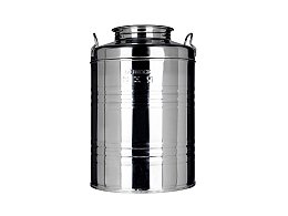 Minox Contenitore inox per olio Minox fusto graffato da 50lt con tappo a vite