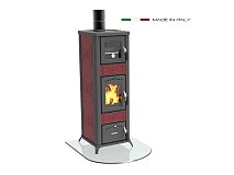 Lincar Lincar Alice 490 AZ poêle à bois avec puissance du four 6,6 kW couleur rouge