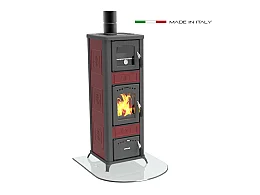 Lincar Lincar Alice 490 AZ poêle à bois avec puissance du four 6,6 kW couleur rouge