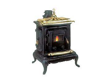 Agrifer Poêle à bois en fonte Parlor Grande puissance 6kW design rétro