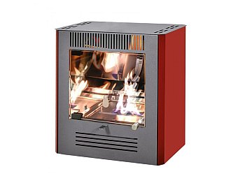 TecnoAir System Stufa a bioetanolo Mini Ruby biostufa 2300W riscaldamento 70mc colore bordeaux