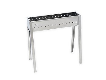 Lisa Lisa Milano 50 barbecue au charbon de bois en acier inoxydable pour arrosticini