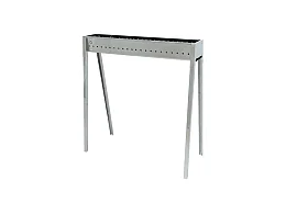 Lisa Barbecue au charbon de bois en acier inoxydable Lisa Milano 80 pour Arrosticini