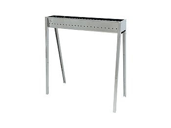 Lisa Barbecue au charbon de bois en acier inoxydable Lisa Milano 80 pour Arrosticini