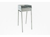 Lisa Lisa Stromboli 40x30 barbecue portable au charbon de bois en acier inoxydable