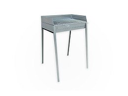 Lisa Barbecue a carbone Lisa Stromboli 60x40 portatile in acciaio inox