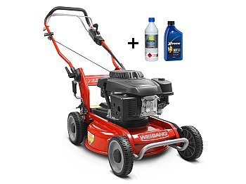 Weibang Weibang tondeuse à essence WB537SCM 196cc 7Hp fonction mulching + 1 Lt. d'essence et d'huile GRATIS