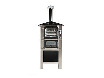 Tafer Forno Tafer da esterno modello Genesis 80 Classic a legna colore inox 47x83cm