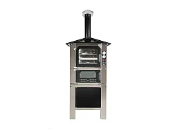 Tafer Four d'extérieur Tafer modèle Genesis 80 Classic au feu de bois en acier inoxydable 47x83cm