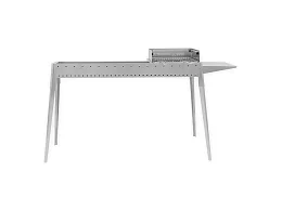 Lisa Lisa Miami Grill 800+400 cm120x30x83 barbecue au charbon de bois à double paroi en acier inoxydable