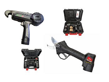 Lisam Kit de ciseaux Lisam TL 26 avec machine à lier électrique LG 25, 4 batteries et 2 chargeurs