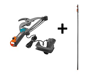 Gardena Gardena Combisystem Sécateur à enclume avec perche télescopique 210-390cm