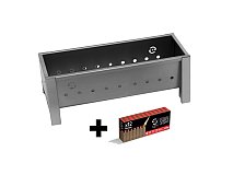 Lisa Barbecue au charbon de bois pour arrosticini Lisa Torino Cheminée en fer + allume-feu