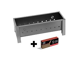 Lisa Barbecue au charbon de bois pour arrosticini Lisa Torino Cheminée en fer + allume-feu
