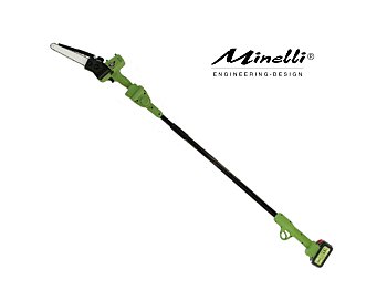 Minelli Elagueuse sans fil Minelli Ener-Q3 avec 2 piles, barre de 20 cm et perche télescopique