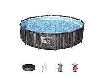 Bestway Piscina fuoriterra tonda Steel Pro Max Set 5614Z Bestway 427x107cm con pompa filtro