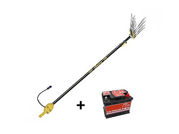 Lisam Arracheuse électrique télescopique à batterie Lisam Swing 1.300 bpm arbre en fibre de carbone